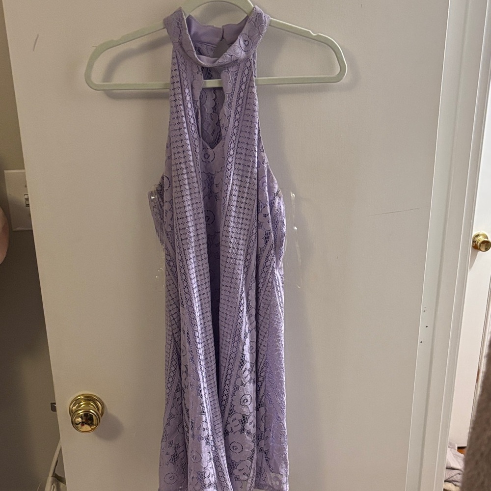 Miami Lavender Lace Mini Dress